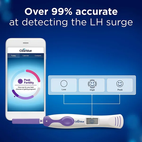 Clearblue Connected Ovulation Test System Featuring Bluetooth Connectivity and Advanced Ovulation Tests, 40 Count