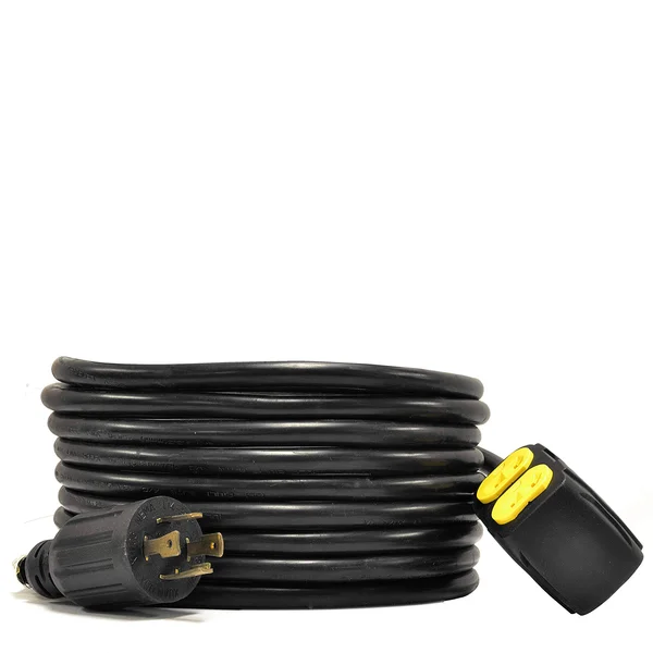 Ceptics 25-ft 30A Generator Distribution Power Cord (l14-30p to 2X 5-15/20r)
