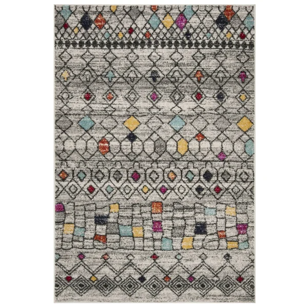 Safavieh 4& x 6& Adirondack ADR204F Light Grey - Fuchsia Rug