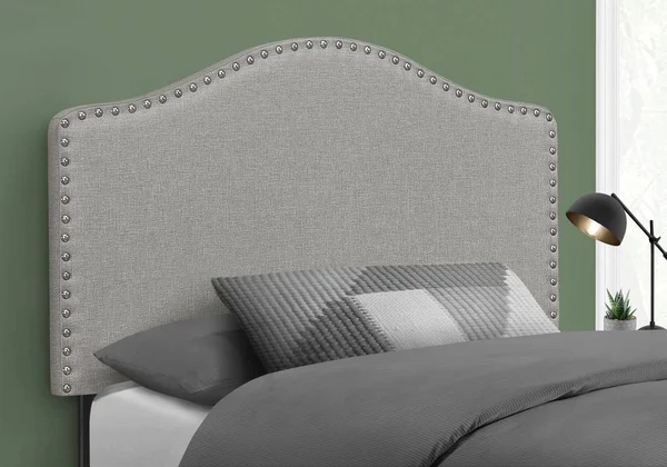Monarch Bed - Twin size - Grey Linen Headboard Only