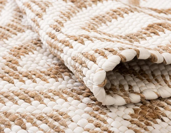 Unique Loom 3153289 4 x 6 ft. Chindi Jute Rectangle Rug White