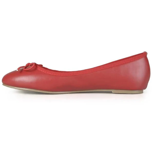 Journee Collection Vika Ballet Flat, Women's, Red, Size 8.5, Flats, Ballet