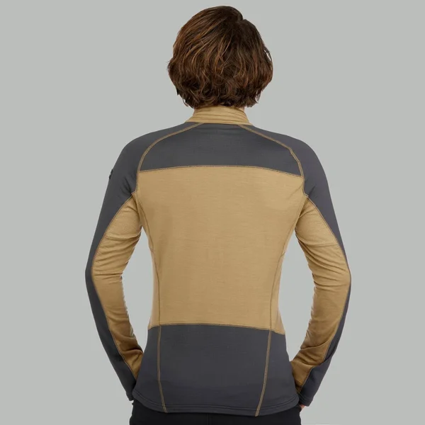 Forclaz Men's Trek 900 - Long Sleeved Merino Hiking T-Shirt in Brown, Size Small
