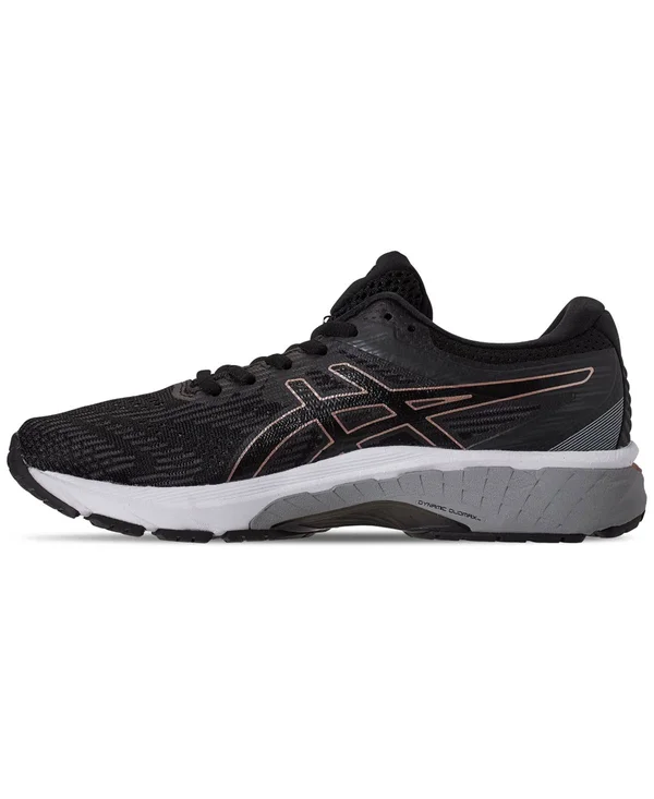 Asics Women's GT 2000 8 - Black - Rose Gold - 9 - D