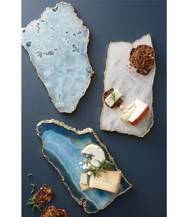 Anthropologie Home White Agate Cheese Board - White