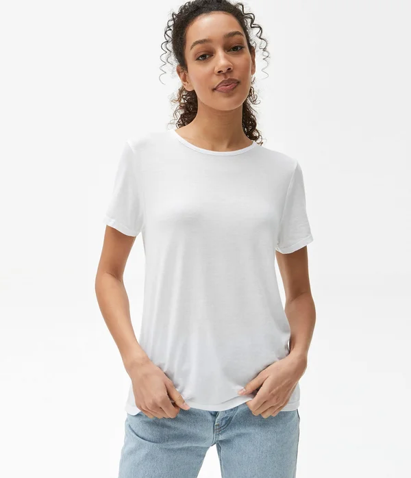 Michael Stars Brittany Relaxed Crew Tshirt in Pink - Size Large