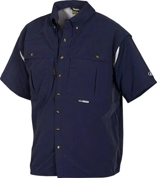 Drake Men's Solid Wingshooter&s Short-Sleeve Shirt