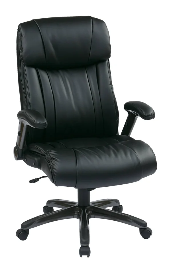 Office Star ECH Series Eco Leather Office Chair - Titanium/Black