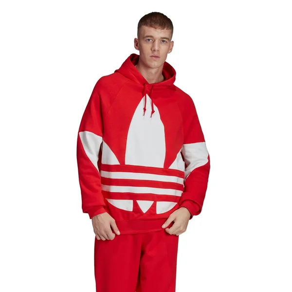 Adidas Men's Originals Big Trefoil Hoodie - Small - Red