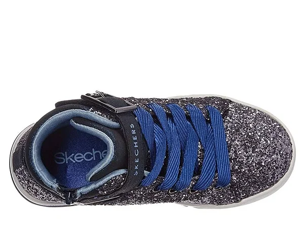 Skechers Girls& Shoutouts Sparkle on Top Sneaker, Navy