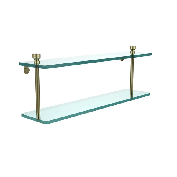 Allied Brass Foxtrot Collection 22 inch Two Tiered Glass Shelf