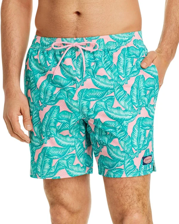 Vineyard Vines Men's Printed Chappy Trunks, Swimsuit (Palm Purple) (Size: Large)