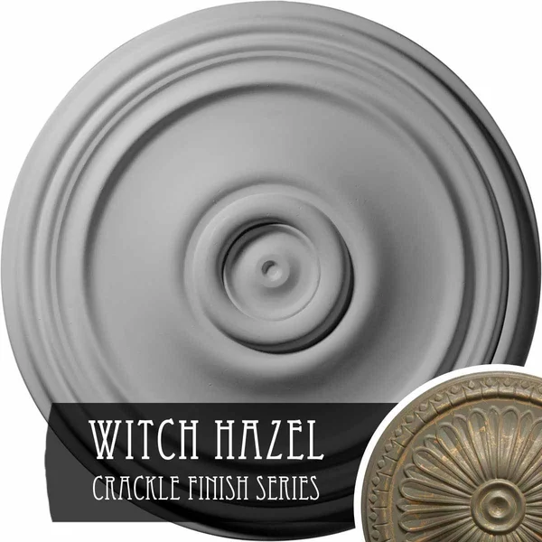 21x22OD x 1 1/4x22P Reece Ceiling Medallion (Fits Canopies Up to 6 3/4x22) - Hand-Painted Witch Hazel Crackle