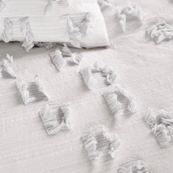 Peri Home Space Dyed Fringe Comforter Set - Queen - Gray