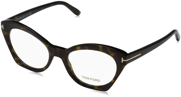 Tom Ford FT5456 Cat Eyeglasses, 52-19-140, 052 - Shiny Dark Havana, Shiny Rose Gold T Logo