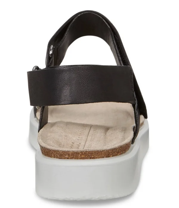 Ecco Corksphere Strap Sandal - White - Flat Sandals