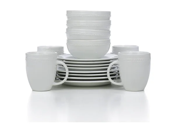 Threshold 16-Piece Round Beaded Dinnerware Set - White