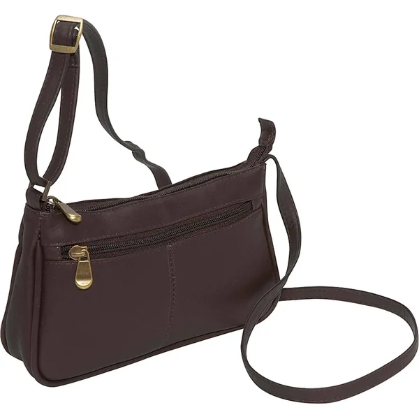Le Donne Leather Ld-9130 Top Zip Mini Crossbody - Tan