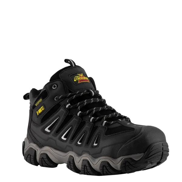 Thorogood Boots: Men's 804-6490 Black Crosstrex I-MET Steel Toe Hiker Work Boot