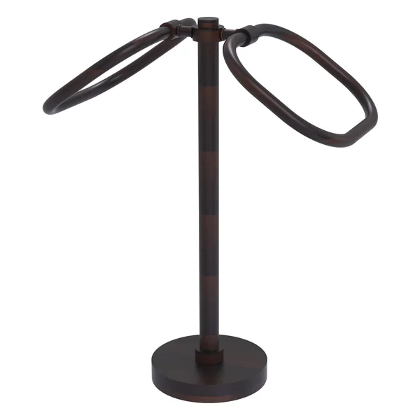 Allied Brass TB-20 Two Ring Oval Guest Towel Holder, Venetian Bronze