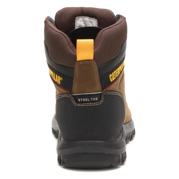 Caterpillar Boots: Men's P91115 Brown Wellspring Steel Toe Metatarsal Guard Waterproof Work Boot