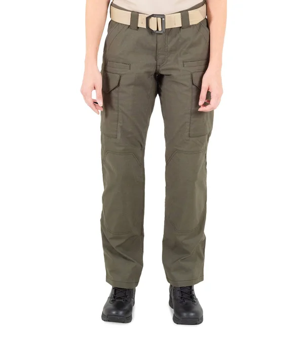 First Tactical 124011 Womens V2 Tactical Pants - Stretch Waist, Polyester/Cotton, Available in Black, Khaki Brown, Olive Drab Gre