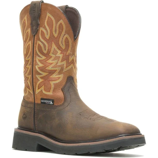 Wolverine Men's Rancher Waterproof Steel Toe Boot, W211112, Dark Coffee