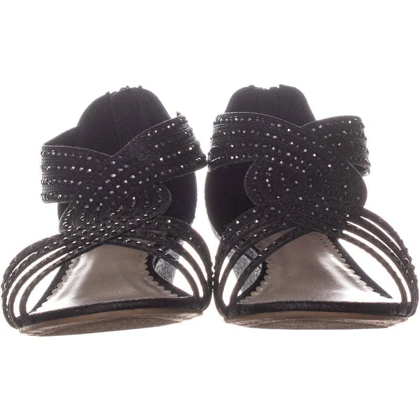Charter Club Womens Gini Open Toe Casual Strappy Sandals, Black