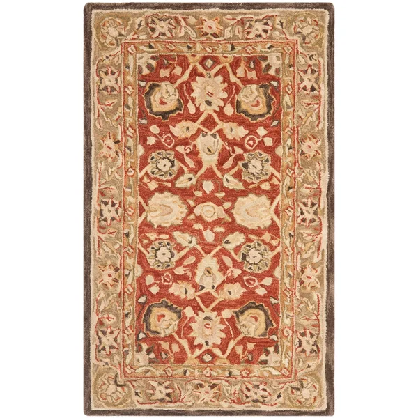 Safavieh 8& x 8& Round Anatolia AN512F Brown, Green Rug