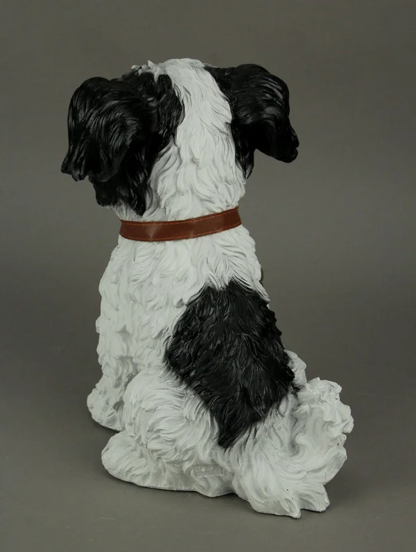 White Shih Tzu Puppy Indoor Outdoor Welcome Statue with Reversible Message Sign