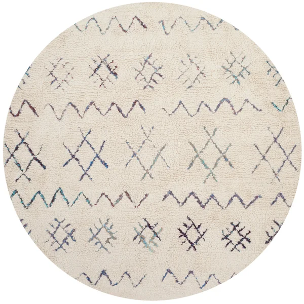 Safavieh Casablanca Ivory/Multi 6 ft. x 6 ft. Round Area Rug