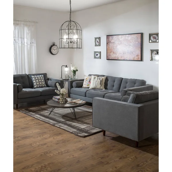 Metal Birdcage Chandelier with Crystals - Black