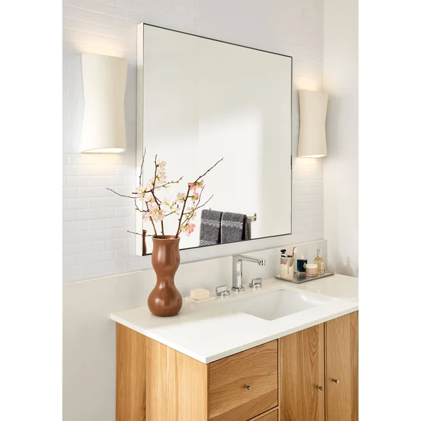 Room & Board - Modern Infinity Mirror 2D 24W 36H in Taupe Grey
