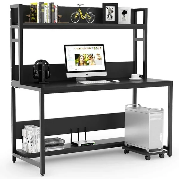 ESF307 55 inch Computer Gaming Desk with Hutch United States - White
