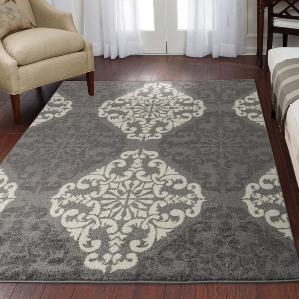 MDA Home Mythos Blue/Brown Medallion Polypropylene Area Rug - 8&1x22 x 10&5x22
