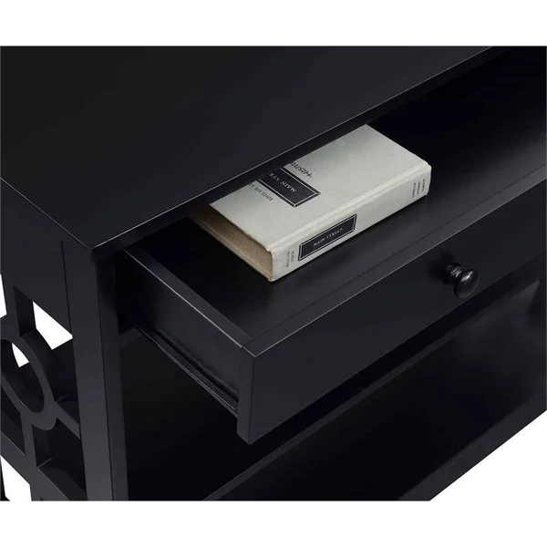 Convenience Concepts Ring 1 Drawer Console Table - Black