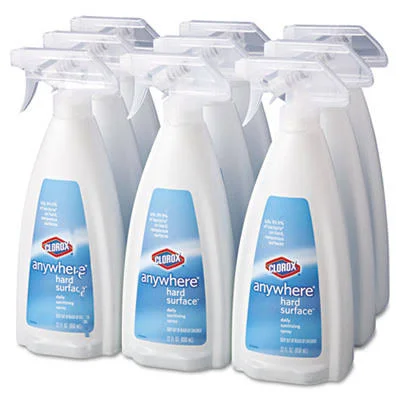Clorox Anywhere Hard Surface Sanitizing Spray, 22oz Spray Bottle, 9/Carton (01683)