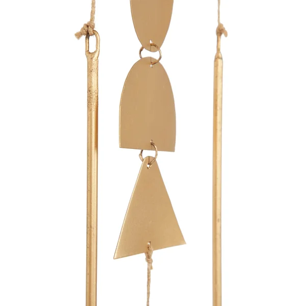 Zimlay Large Decorative Geometric Gold Metal Wind Chime 41465
