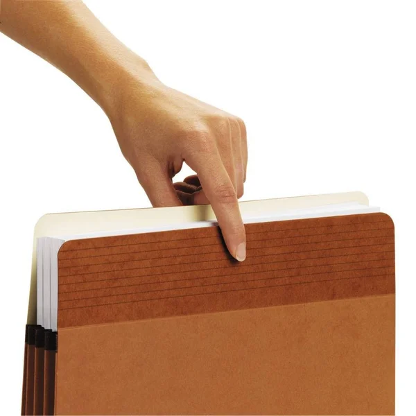 Smead Easy Grip File Pockets, Redrope, 3.5x22 Expansion
