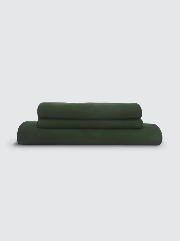 Softest Cooling Eucalyptus Sheet Set Queen - Forest, 100% Tencel Lyocell, Luxury Sheets, Sustainable, Eco Friendly Bedding