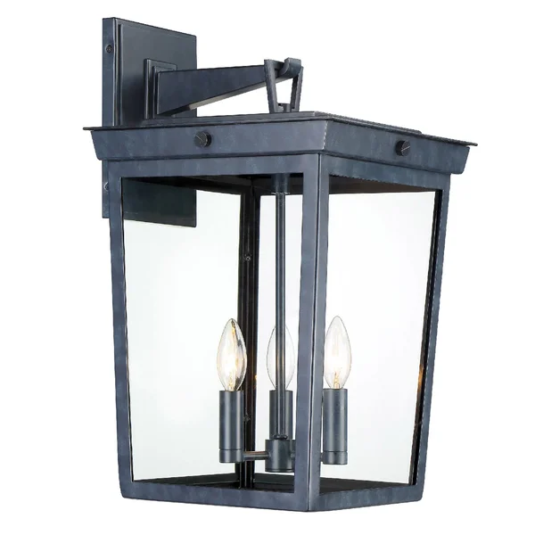 Crystorama-Belmont 3 Light Graphite Outdoor Wall Mount-BEL-A8063-GE