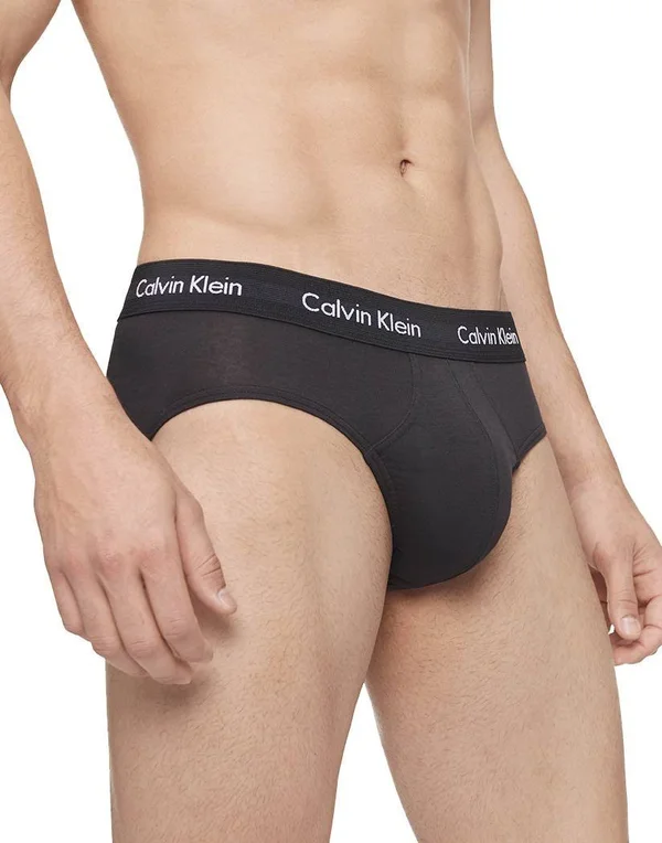 Calvin Klein Cotton Stretch Solid Hip Briefs 3-Pack - XL
