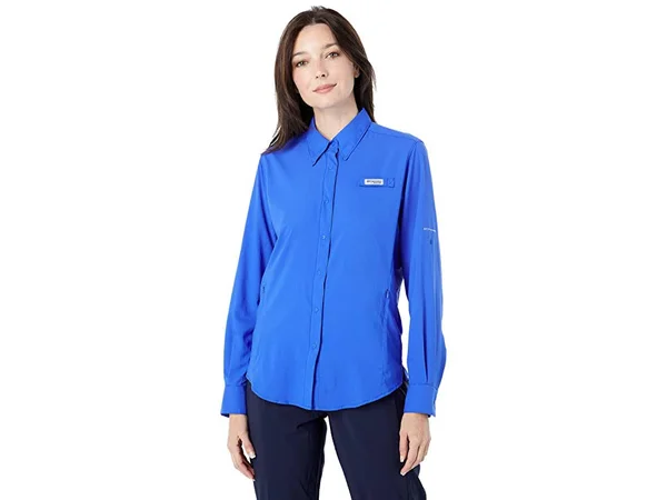 Columbia Women's PFG Tamiami II Long Sleeve Shirt, XS, Purple