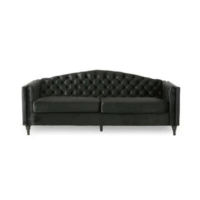 Juniper Sofa Home Loft Concepts Upholstery Color: Black