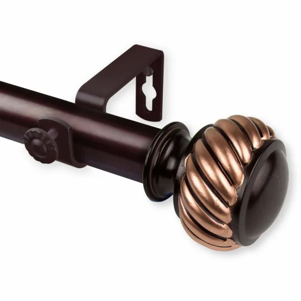 Rod Desyne Baldir 1x22 Double Curtain Rod - Bronze