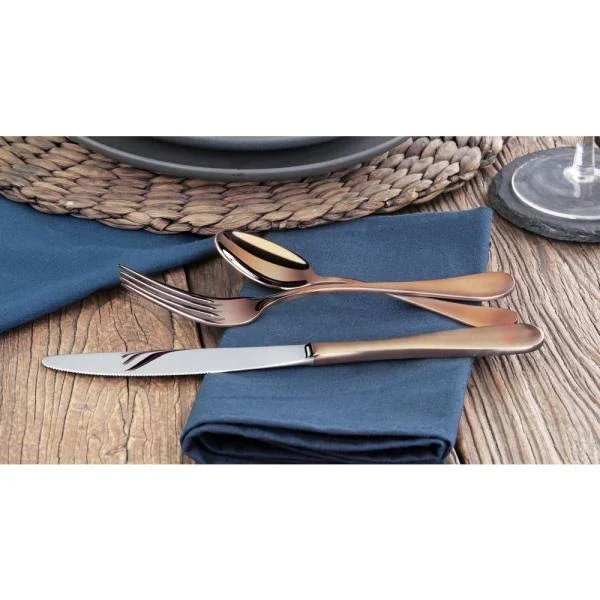 Artaste Rain 18/10 Stainless Steel Flatware 36-Piece Set, Antique Copper Finished, Service for 12
