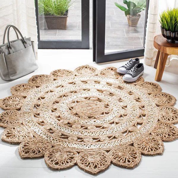 Safavieh Clearance Natural Fiber NF160B Ivory Rug, 7&0x22x7&0x22 - Round