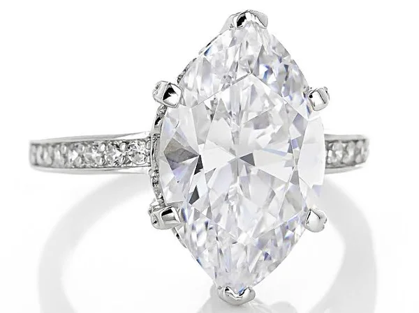Charles Winston for Bella Luce 8.80ctw Diamond Simulant Rhodium Over Silver Ring 4.32ctw Dew - Size 10 - Jewelry TV