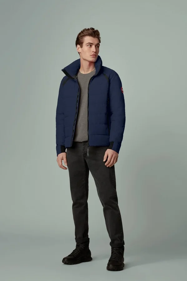 Canada Goose Men's Hybridge Base Down Jacket Matte Finish (Men, Atlantic Navy, XS)