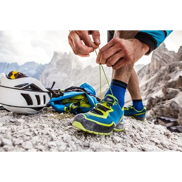 Dynafit Men's Speed Mtn GTX Shoe - 12 - Mykonos Blue, Lime Punch